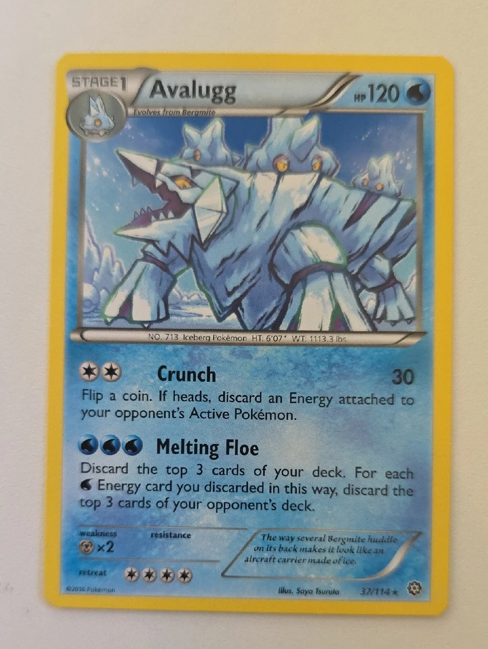 Pokemon Bergmite And Avalugg Trading Card